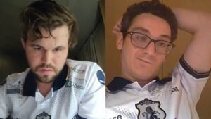 Magnus SACRIFICES HIS QUEEN TWICE VS. Fabiano Caruana In SPEED CHESS!
