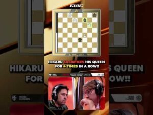 Hikaru sacrifices his QUEEN FOUR TIMES in a RIDICULOUS endgame!! #EWC