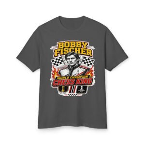 Bobby Fischer World Champion Chess King T-Shirt | Unisex Heavyweight Cotton Tee
